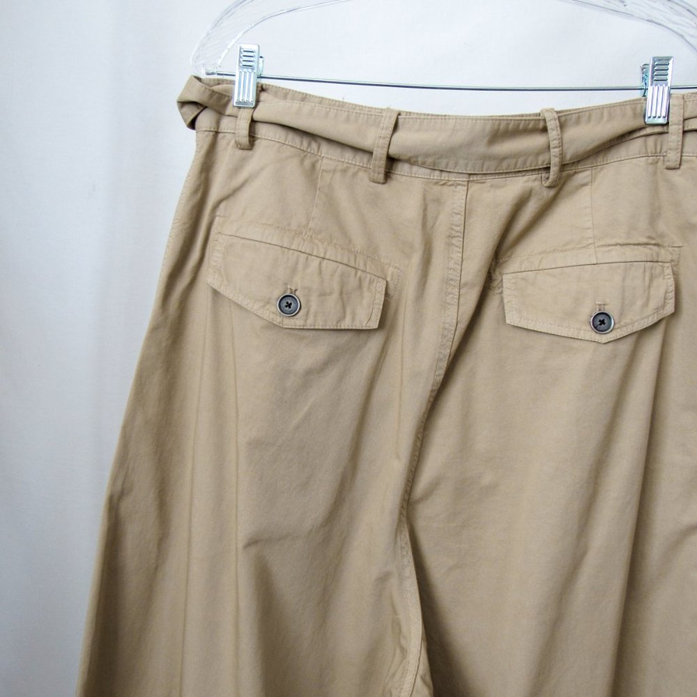 ZARA SRPLS NEW WITH TAGS Wide Leg Pants Tan Trousers Size USA 31Tall - Picture 11 of 13